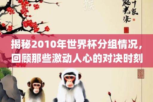 揭秘2010年世界杯分组情况，回顾那些激动人心的对决时刻