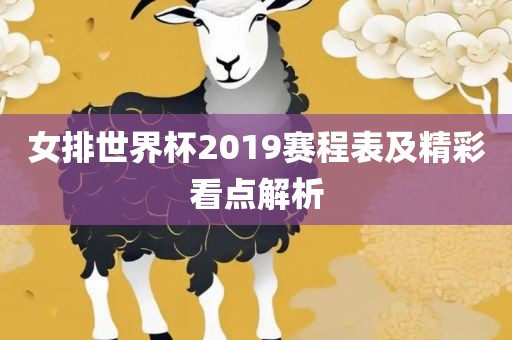 女排世界杯2019赛程表及精彩看点解析