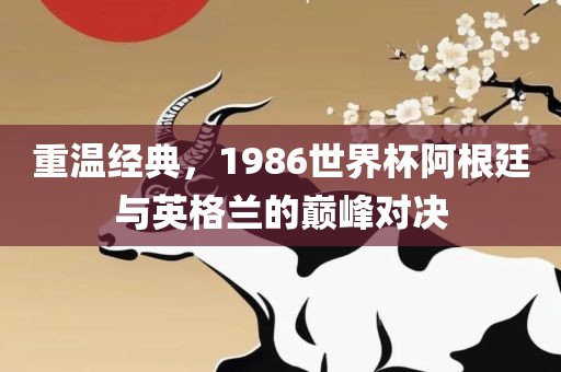 重温经典，1986世界杯阿根廷与英格兰的巅峰对决吉安市靖泰电力工程有限公司