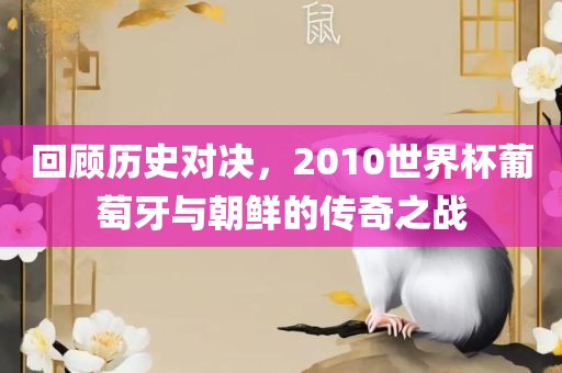 回顾历史对决，2010世界杯葡萄牙与朝鲜的传奇之战吉安市靖泰电力工程有限公司