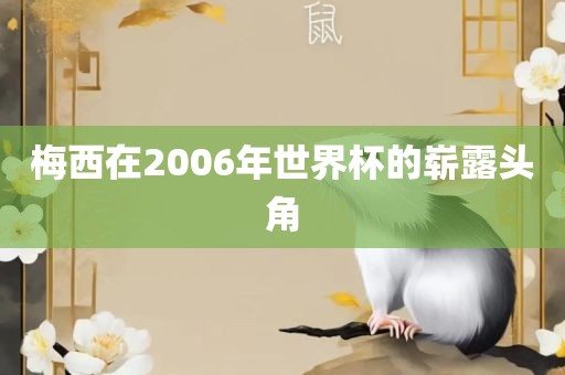 梅西在2006年世界杯吉安市靖泰电力工程有限公司的崭露头角