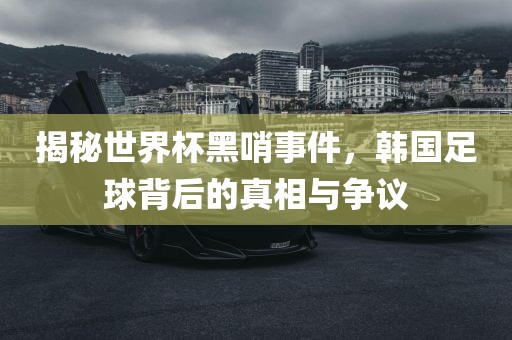 揭秘世界杯黑哨事件，韩国足球背后的真相与争议