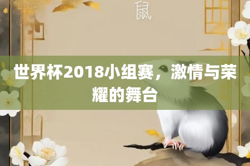 世界杯2018小组赛，激情与荣耀的舞台