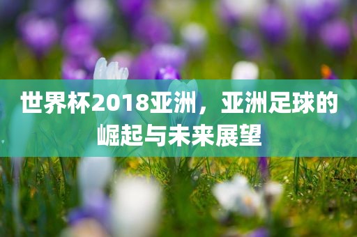 世界杯2018亚洲，亚洲足球的崛起与未来展望