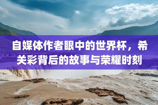 自媒体作者眼中的世界杯，希关彩背后的故事与荣耀时刻