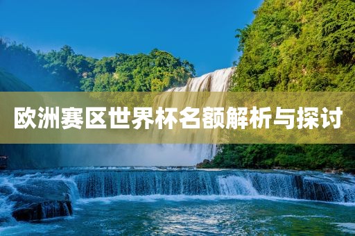 欧洲赛区世界杯名额解析与探讨