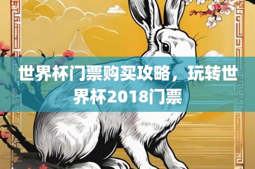 世界杯门票购买攻略，玩转世界杯2018门票