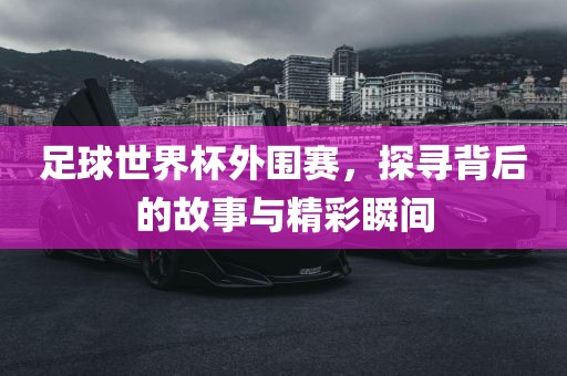 足球世界杯外围赛，探寻背后的故事与精彩瞬间