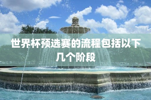 世界杯预选赛的流程包括以下几个阶段
