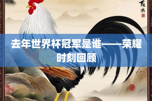 去年世界杯冠军是谁——荣耀时刻回顾