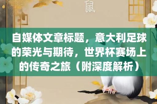 自媒体文章标题，意大利足球的荣光与期待，世界杯赛场上的传奇之旅（附深度解析）