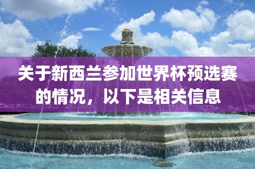 关于新西兰参加世界杯预选赛的情况，以下是相关信息