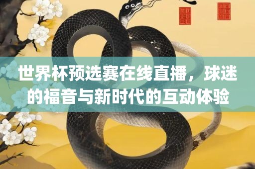 世界杯预选赛在线直播，球迷的福音与新时代的互动体验