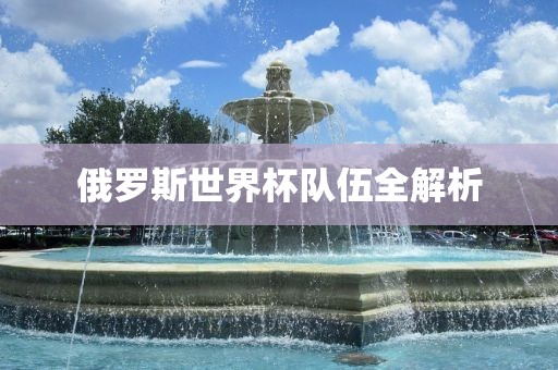 俄罗斯世界杯队伍全解析