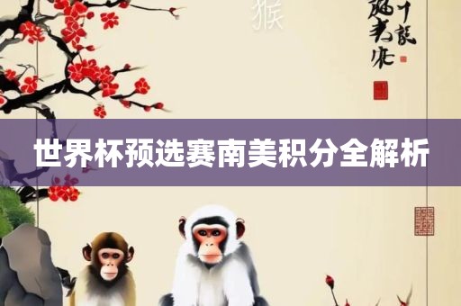 世界杯预选赛南美积分全解析