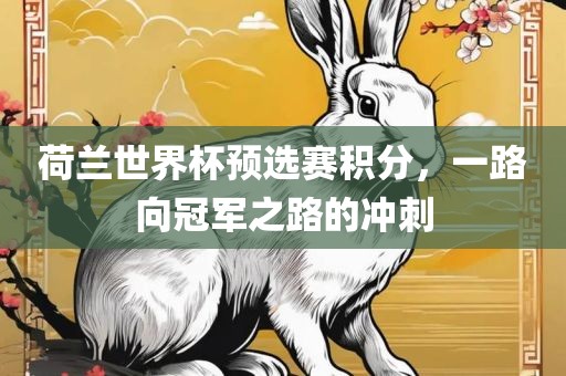 荷兰世界杯预选赛积分，一路向冠军之路的冲刺