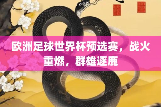 欧洲足球世界杯预选赛，战火重燃，群雄逐鹿