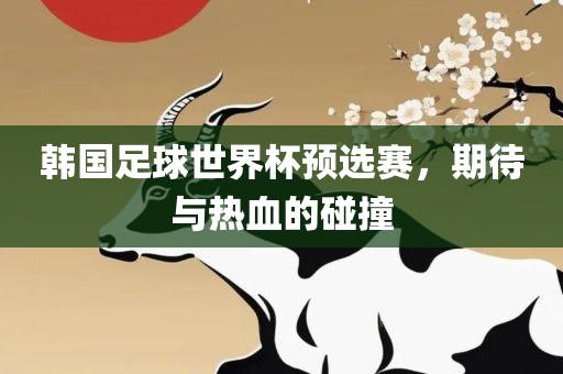 韩国足球世界杯预选赛，期待与热血的碰撞