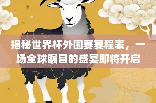 揭秘世界杯外围赛赛程表，一场全球瞩目的盛宴即将开启