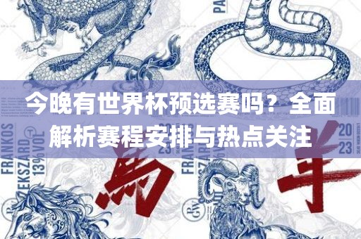 今晚有世界杯预选赛吗？全面解析赛程安排与热点关注