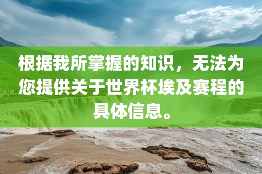 根据我所掌握的知识，无法为您提供关于世界杯埃及赛程的具体信息。