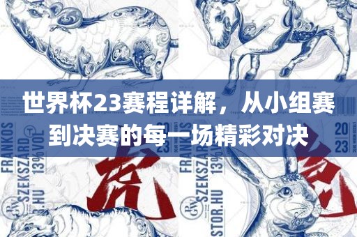 世界杯23赛程详解，从小组赛到决赛的每一场精彩对决