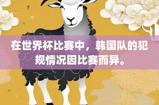 在世界杯比赛中，韩国队的犯规情况因比赛而异。
