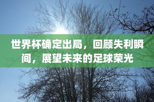 世界杯确定出局，回顾失利瞬间，展望未来的足球荣光