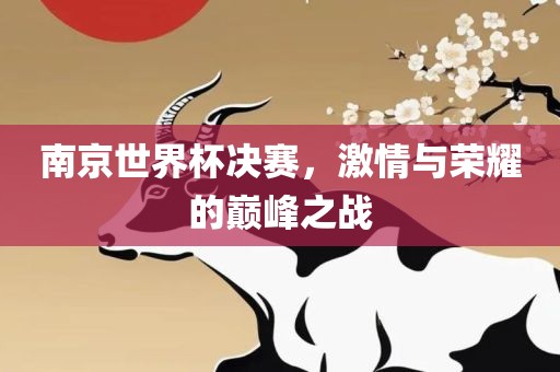 南京世界杯决赛，激情与荣耀的巅峰之战