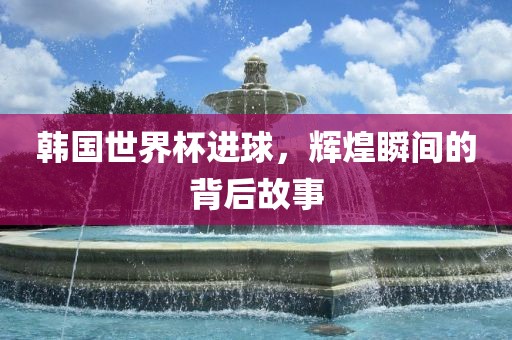韩国世界杯进球，辉煌瞬间的背后故事