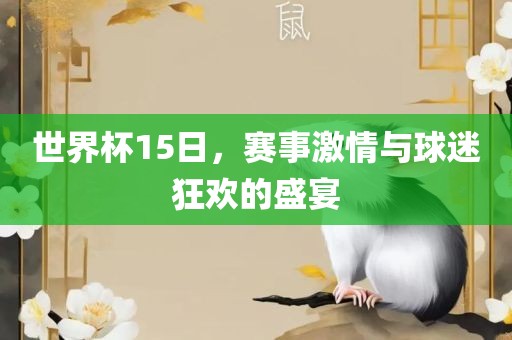世界杯15日，赛事激情与球迷狂欢的盛宴