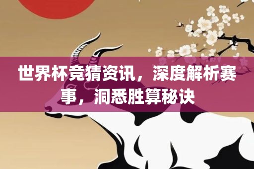 世界杯竞猜资讯，深度解析赛事，洞悉胜算秘诀