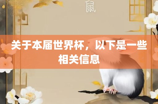 关于本届世界杯，以下是一些相关信息