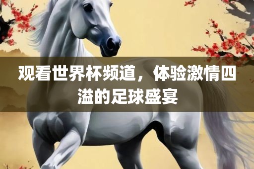 观看世界杯频道，体验激情四溢的足球盛宴