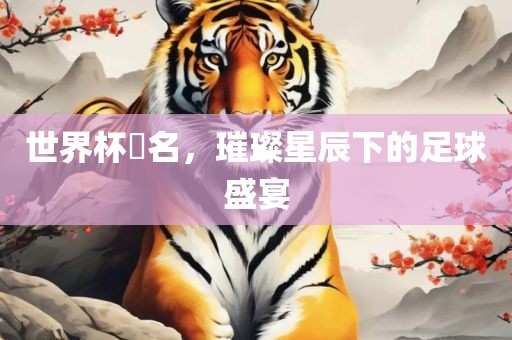 世界杯琲名，璀璨星辰下的足球盛宴